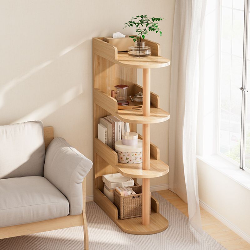 Engineered Wood Bookcase Standard Contemporary Bookshelf with Shelves