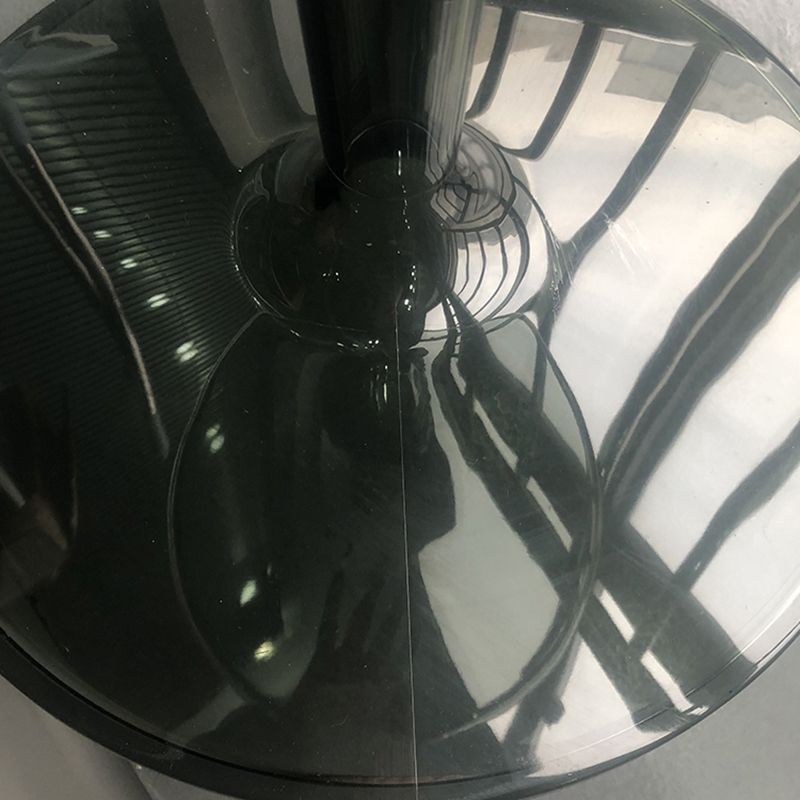 Plastic Round Side End Table 19.09" Wide Pedestal Sofa Side Accent Table