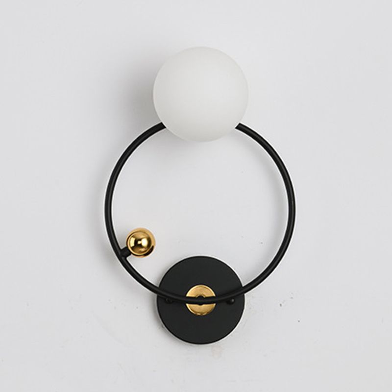 Luz de pared de noche después del minimalismo moderno de una cabeza iluminación de montaje de pared negro