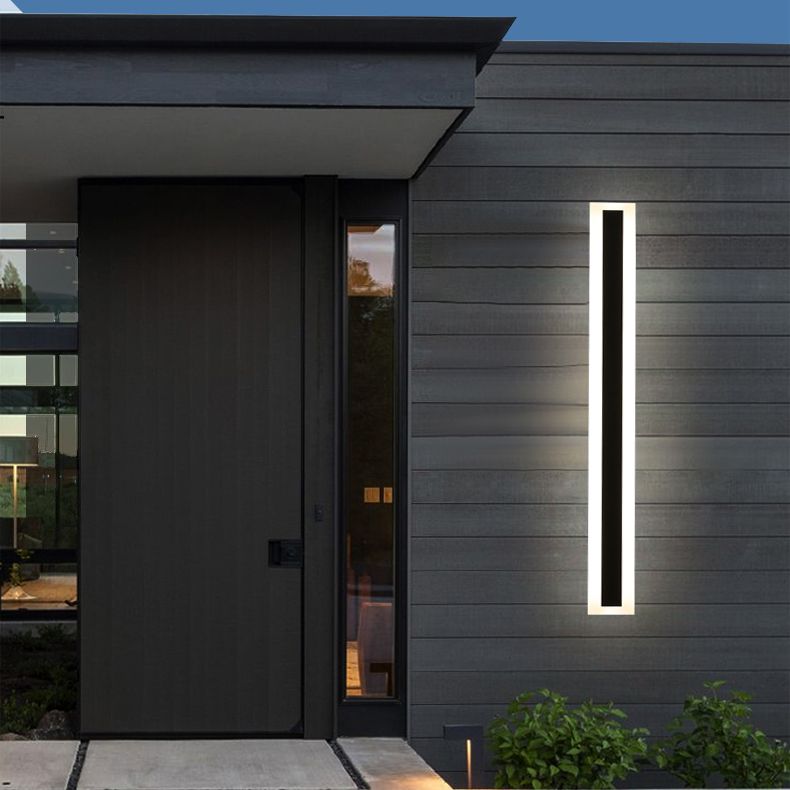 1 Licht linearer Wandleuchten moderne einfache Stilwandbeleuchtung in Schwarz