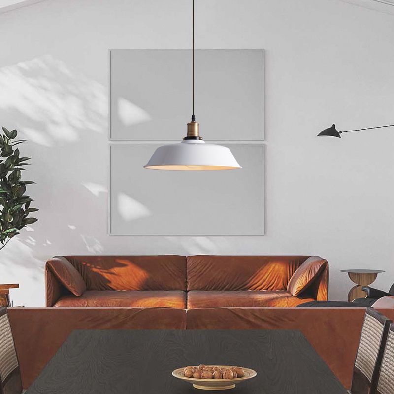 Accoglienza a sospensione vintage a 1 luce Kit di luce a sospensione bianca per negozio