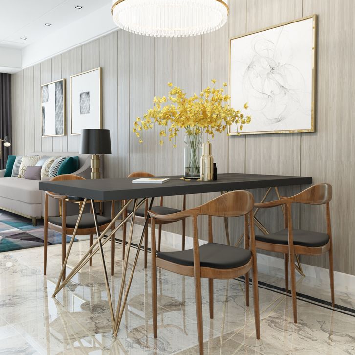 Luxury Style Dining Table Rectangle Dinette Table for Home Kitchen