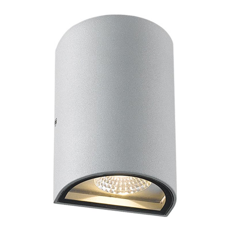 Modern Creative LED Wall Lamp Aluminium Cylindrical Waterproof Wall Light with Glass Shade