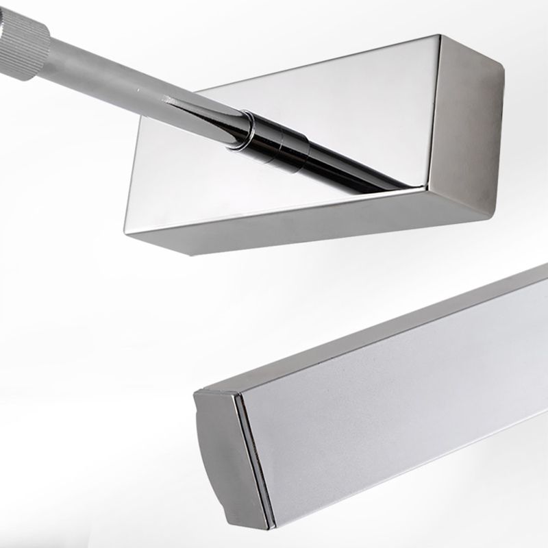 Stainless-Steel LED Wall Light in Modern Concise Style Aluminium Extendable Wall Sconce with Plastic Shade