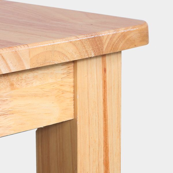 Contemporary Style Oak Dining Table 4 Legs Solid Wood Base Table for Home