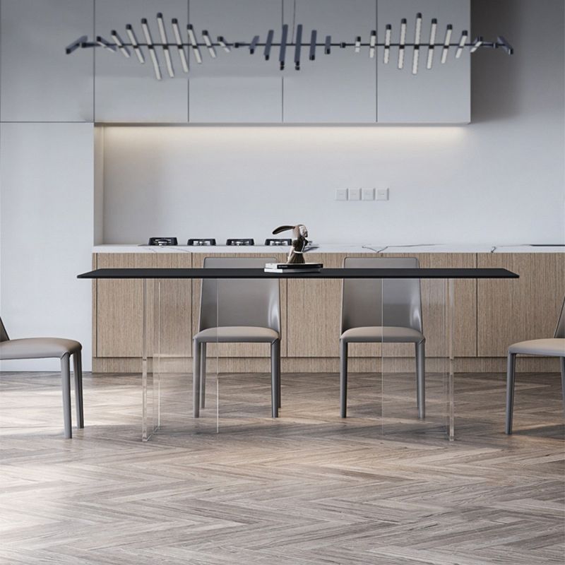 Sintered Stone Top Table Set 1/4/5/6 Pieces Designer Style Rectangle Dining Set