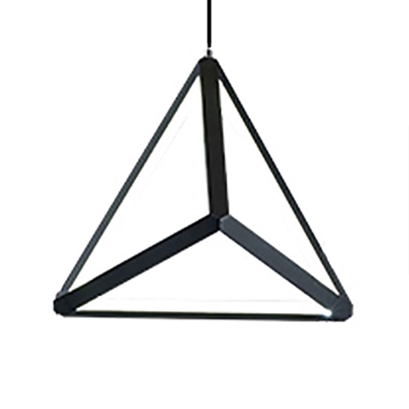 Driehoek hanger lamp hedendaagse stijl lineaire vorm metallic hangend licht