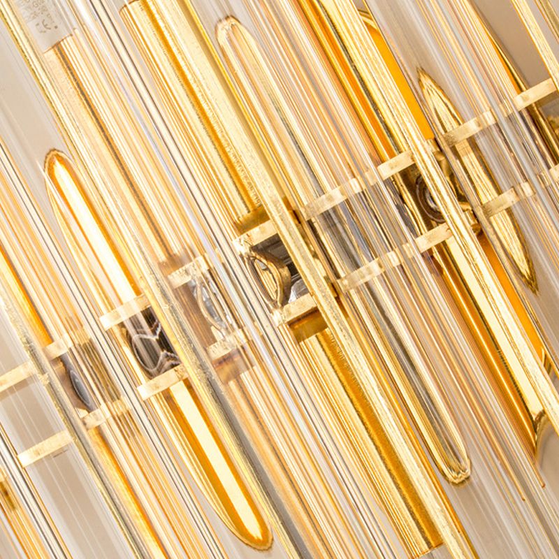 Simplicidad Luz de luz Spline con lámpara de pared posmoderna de sombra de cristal transparente