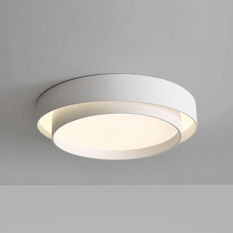Wrought Iron LED Ceiling Light in Modern Concise Style Acrylic Circular Flush Mount for Bedroom