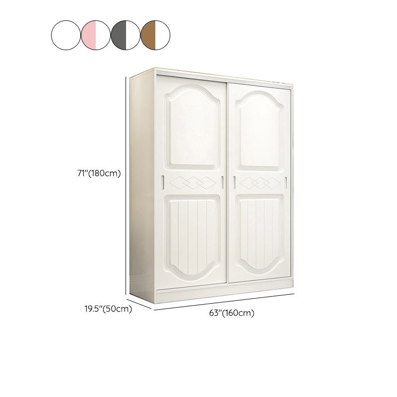 Contemporary Wardrobe Armoire Wood Combination Armoire With Doors
