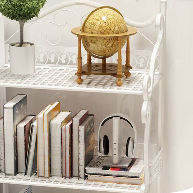 Standard Contemporary Bookcase Open Back Metal Bookshelf with Shelves