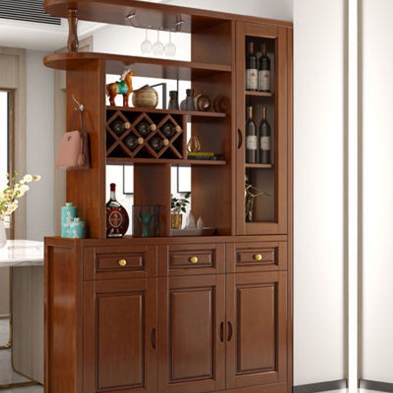 3-drawer Solid Wood Cabinet 15.74" Wide Accent Cabinet Doors