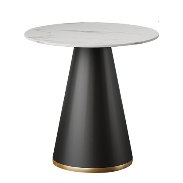 Modern Style Dining Table Sintered Stone Table with Metal Base