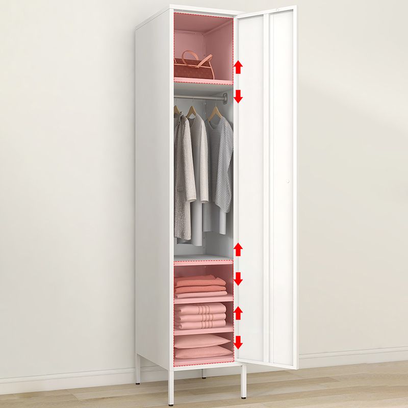 Contemporary Cabinet for Home Metallic Finish Storage Cabinet