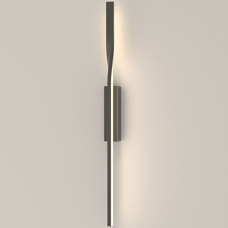 Contemporary Metal Wall Light Straight LED Wall Sconce for Living Room