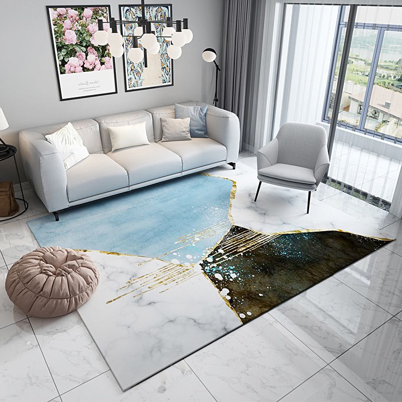 Multi-Colored Western Rug Polyster Colorblock Area Rug Non-Slip Backing Machine Washable Carpet for Parlor