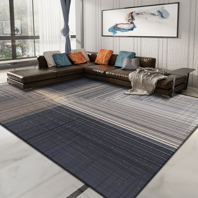 Light Gray Modern Carpet Blending Graphic Carpet Stain Resistant Carpet for Living Room