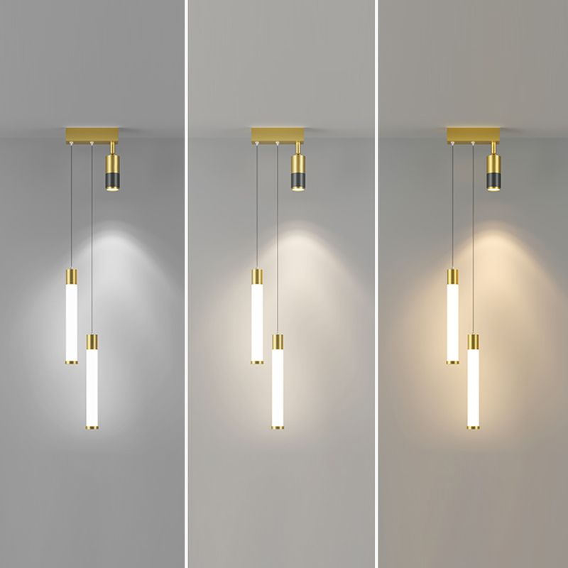 Modern Pendant Light Minimalist Metal Bedroom LED Hanging Light Fixture