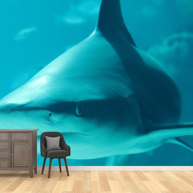 Fashionable Wall Mural Shark Pattern Drawing Room Wall Mural