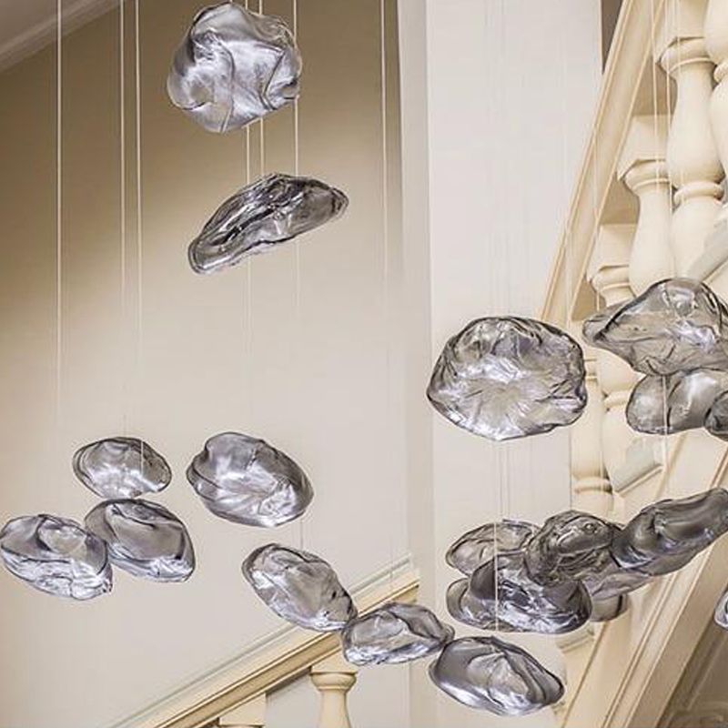 Glass Hanging Pendant Light Creative 1 Light Living Room Modern Hanging Light Fixtures