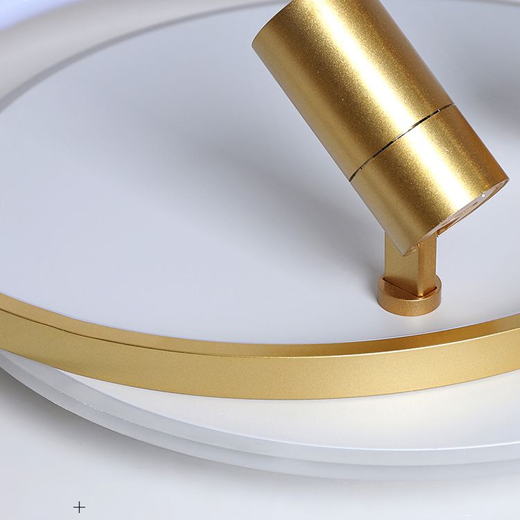 Mont semi-luxueuse à LED à 1 lumière avec une nuance de plafond de style créatif moderne circulaire pour le couloir