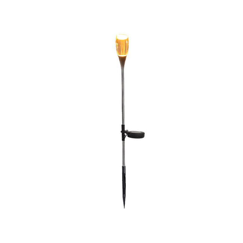 Tulip Shaped LED Stake Light Contemporary Acrylic Courtyard Lawn Lighting in Clear