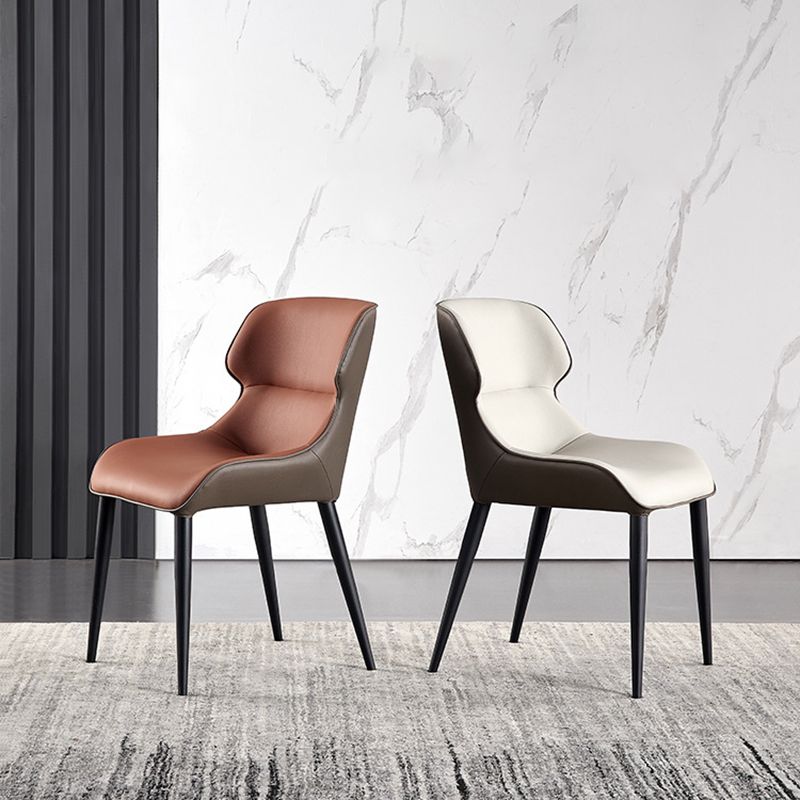 Sedia a braccio industriale interno a wingback in metallo imbottito sedia sala da pranzo