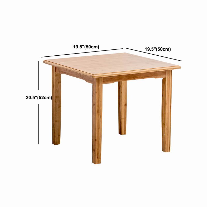 Nordic Rectangular Wooden Coffee Table 4 Legs Natural Cocktail Table