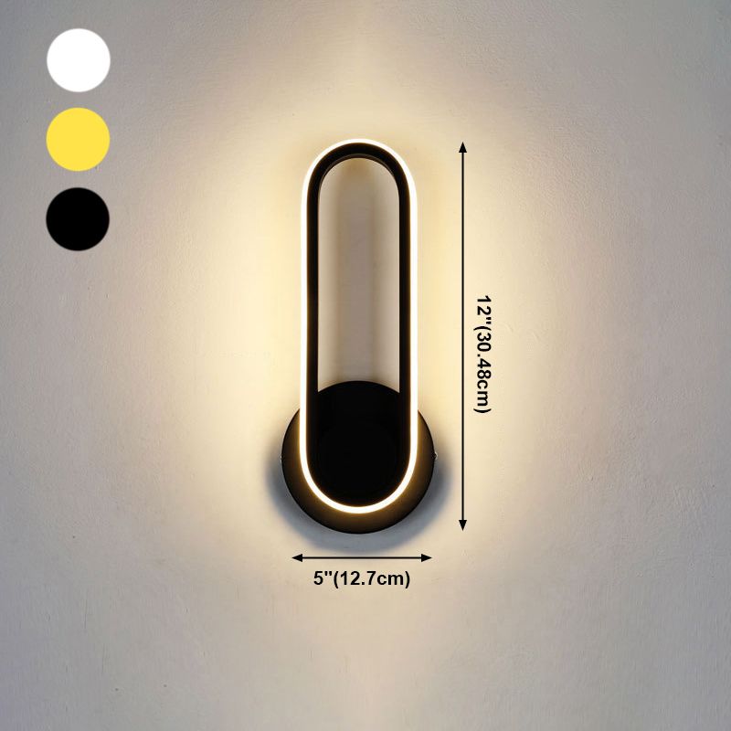 Contemporáneo de letrero de pared de pared simple de pared LED montada en la pared para la pared para la cama