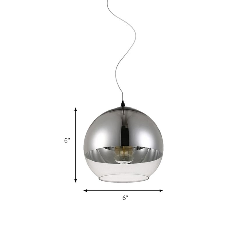6 "/8"/10 "W GLOBE PIGTING Glass Post-Modern Glass 1 Luz de techo colgante