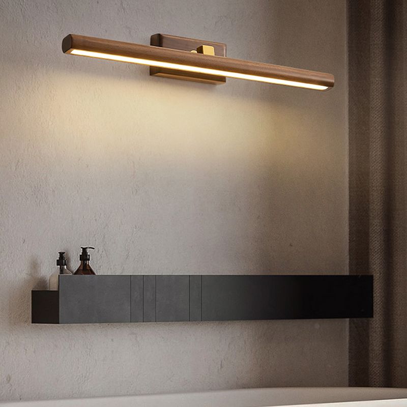 Modern Wooden Makeup Mirror Light Rotatable LED Mirror Lamp Fixture for Bathroom