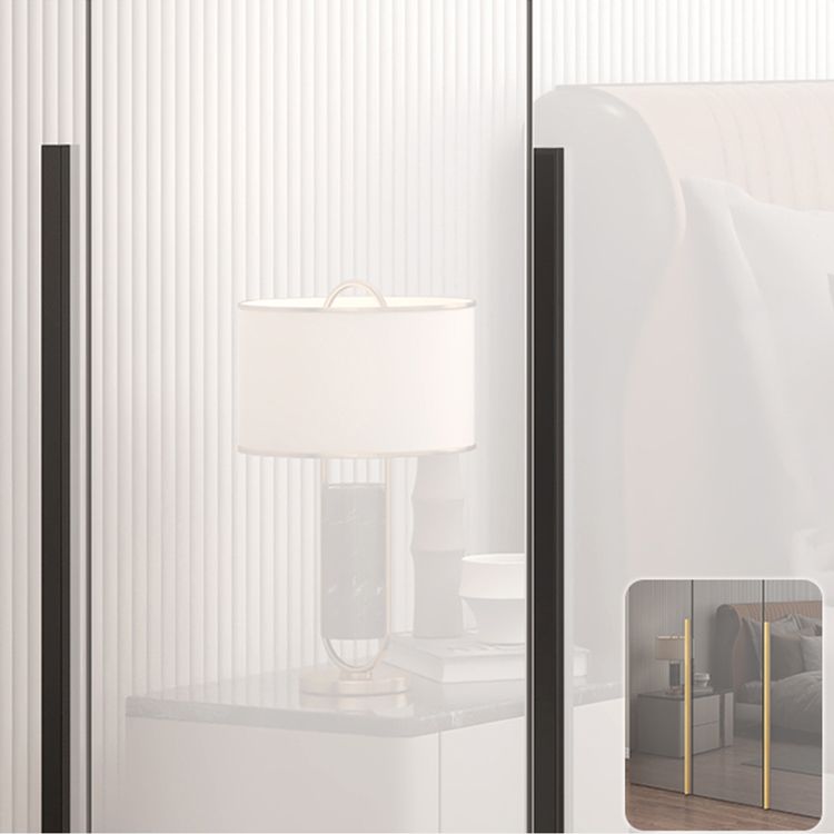 Contemporary Style Wardrobe Cabinet Wood Armoire with Door for Bedroom