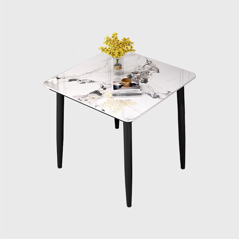 Industrial Square Shape Standard Dining Table Sintered Stone Top Dining Table for Kitchen