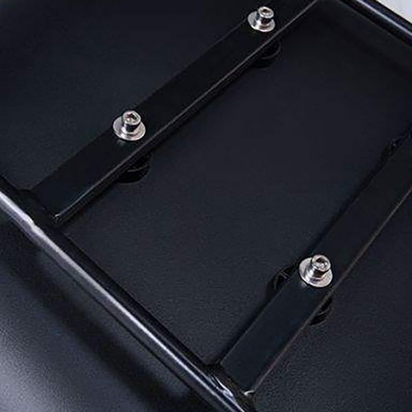 Modern Backrest Armless Counter Stool Metal High Stool with Plastic Cushion