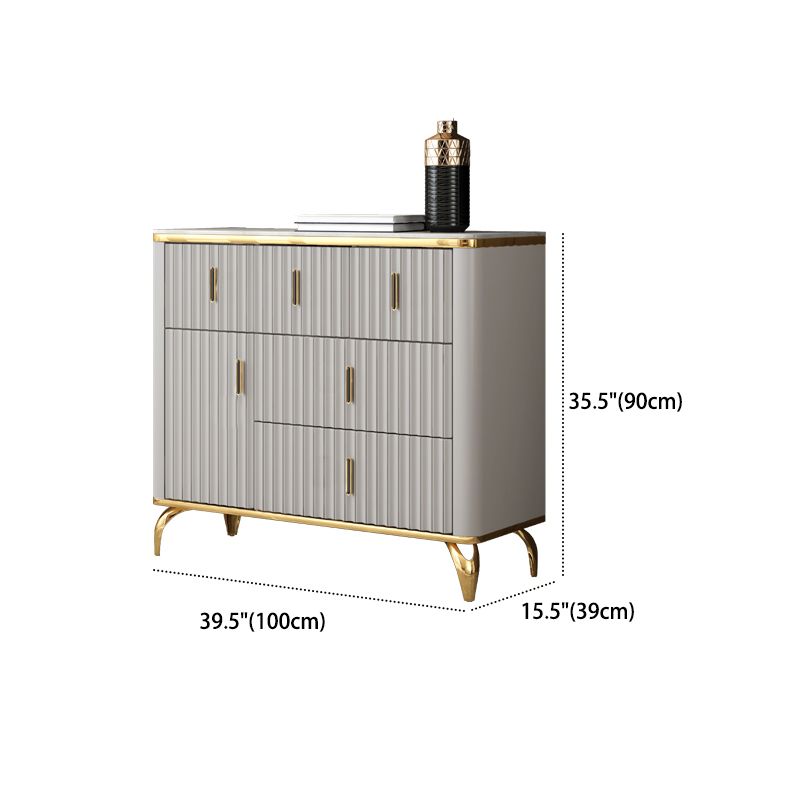 Modern Wood Storage Chest Dresser Horizontal Dresser for Bedroom