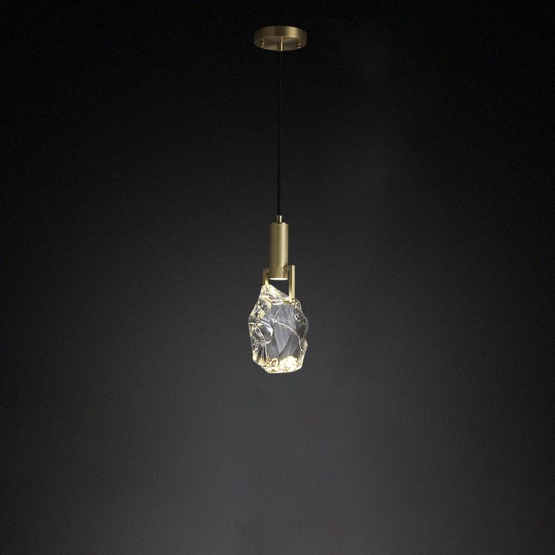 Shaded Bedroom Ceiling Hung Fixture Crystal Minimalist Style Ceiling Pendant Light