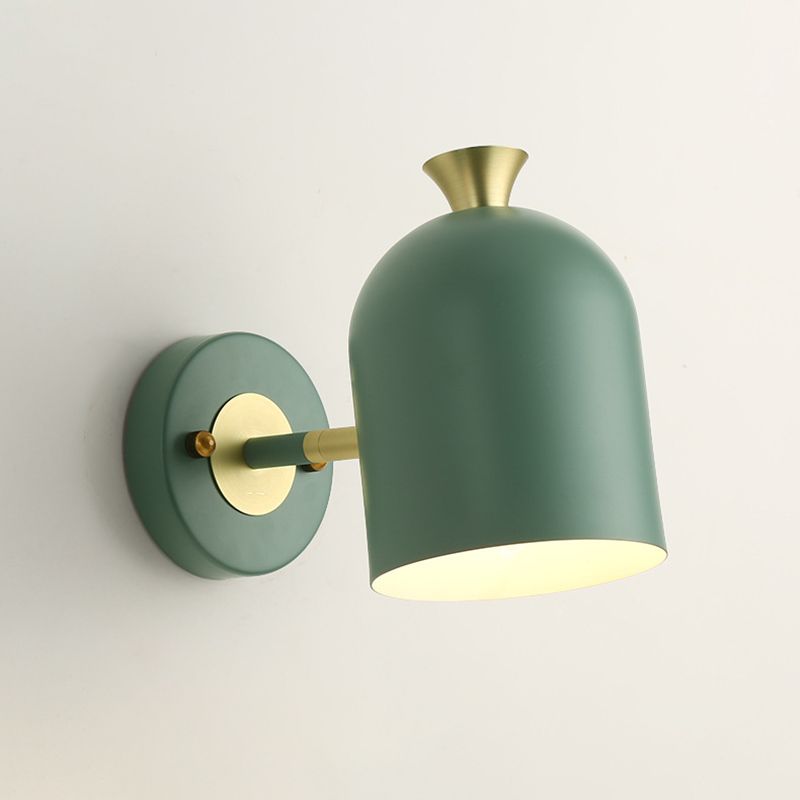 Luci da parete moderna a parete a cupola allungata 1 metallo 1 luci da parete leggera