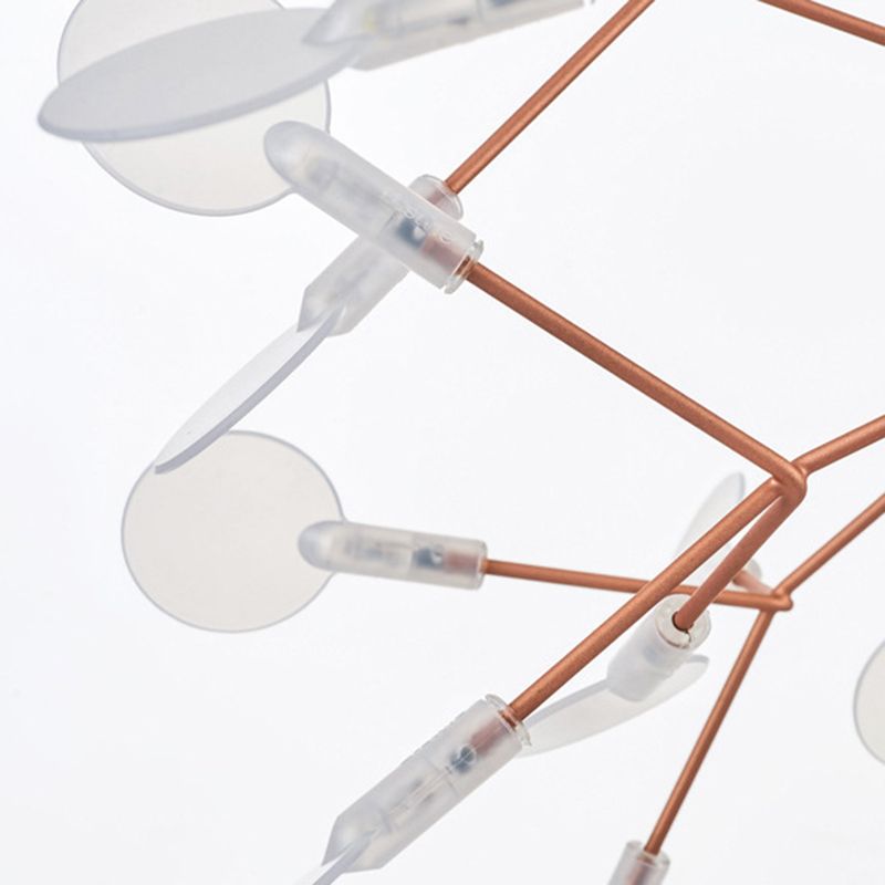 Luces de lámpara de araña geométrica moderna accesorios de iluminación de araña de metal