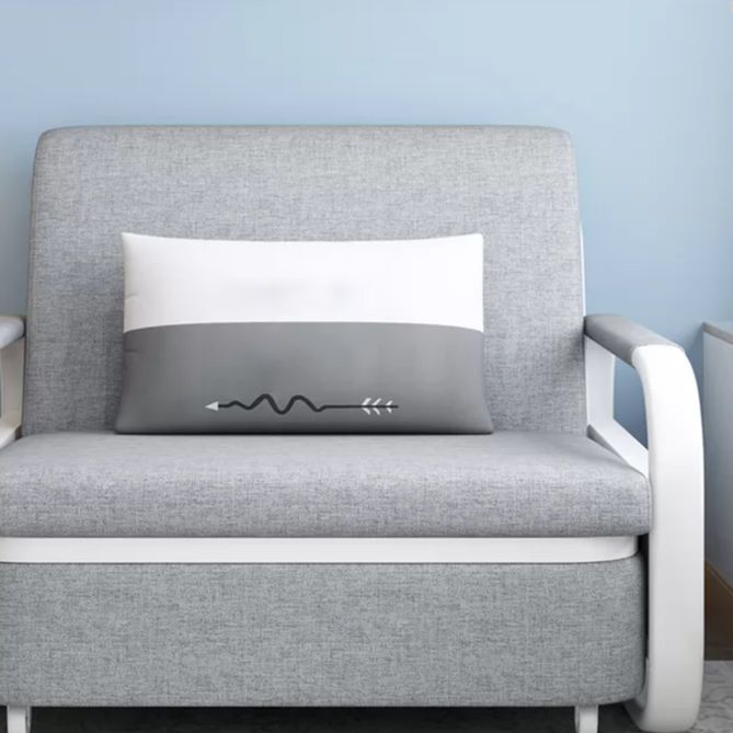 Contemporary Daybed Fabric Gray Storage No Theme Mattress Metal Kids Bed