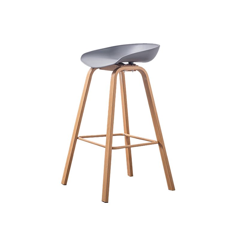 Industrial Armless Backrest Counter Stool Iron Bar Stool with Acrylic Seat for Cafe