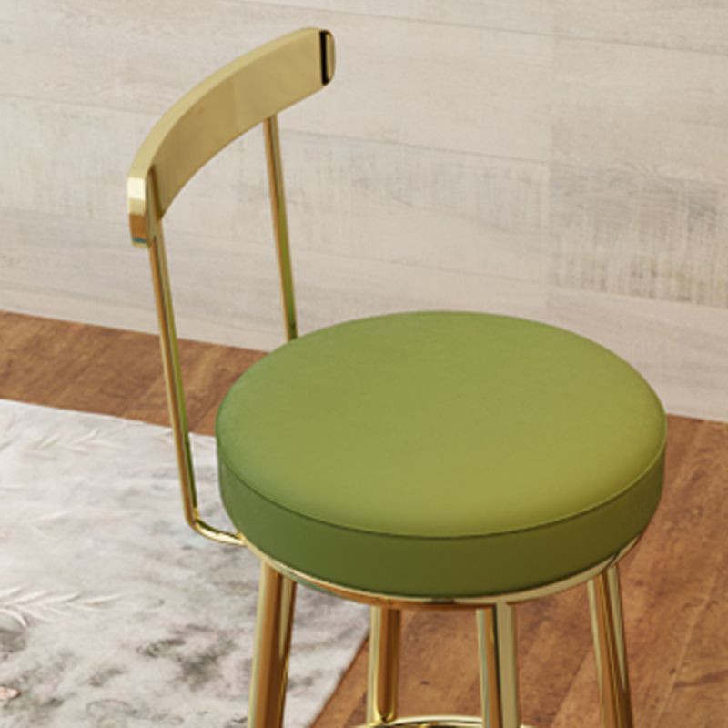 Industrial Low Back Counter Stool Armless Bar Chair with Metal Footrest