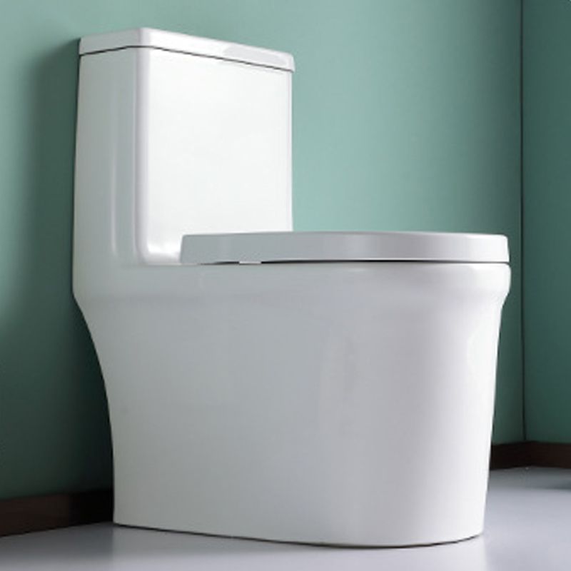 Contemporary All-In-One Toilet White Toilet Bowl with Toilet Seat