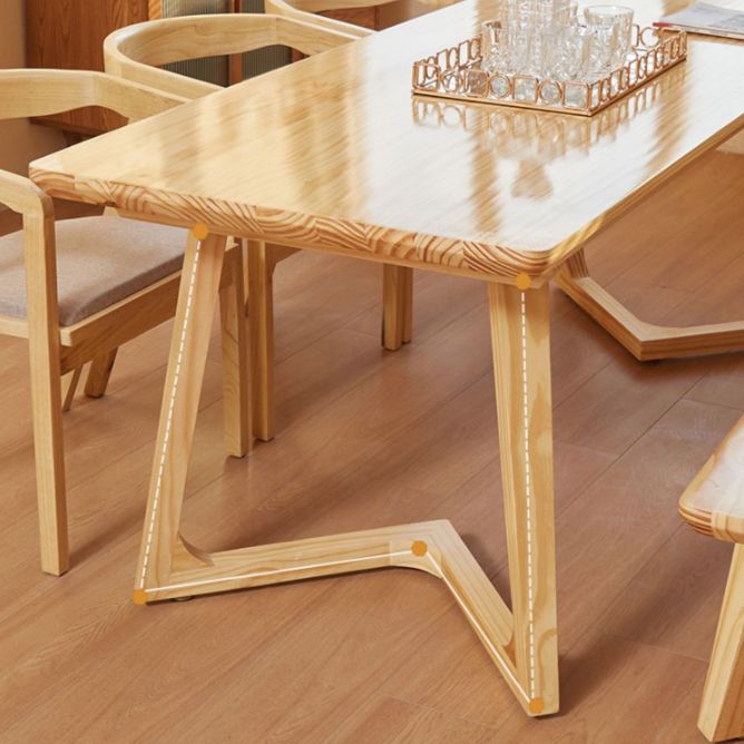 Modern Rectangle Wood Dining Table 1/2/4/5 Pieces Dining Set for Dining Room