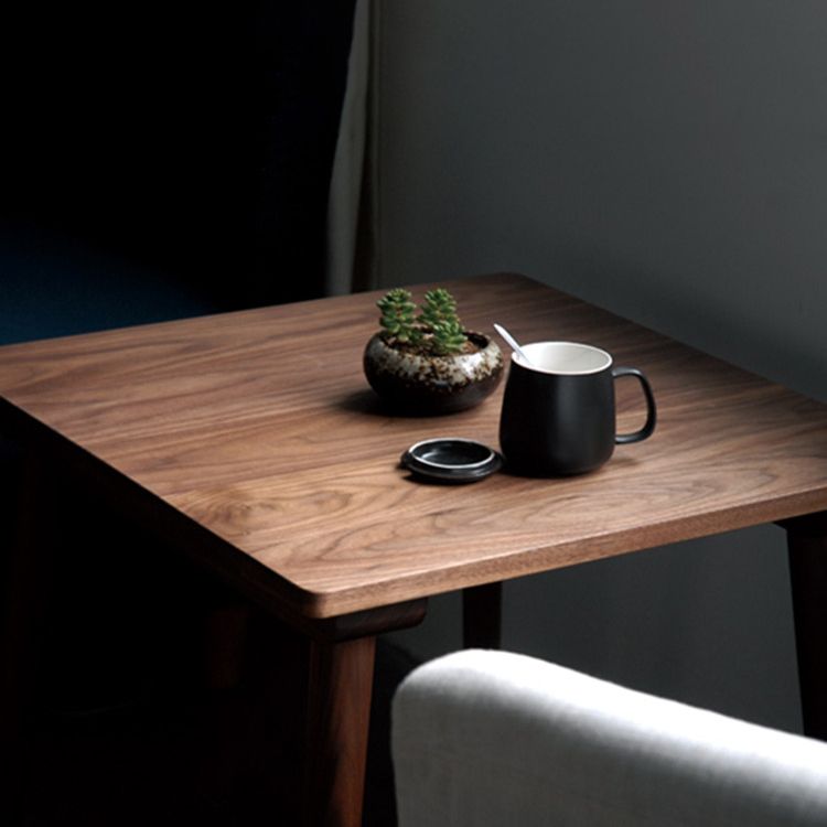 Mesa de comedor de madera maciza de pino cuadrado Mesa de 4 patas industriales para comedor