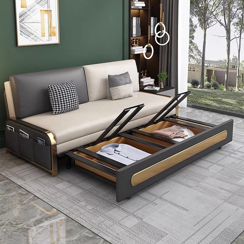 Pillow Back Sofa Futon Pillow Included Futon Sofa Bed with Storage