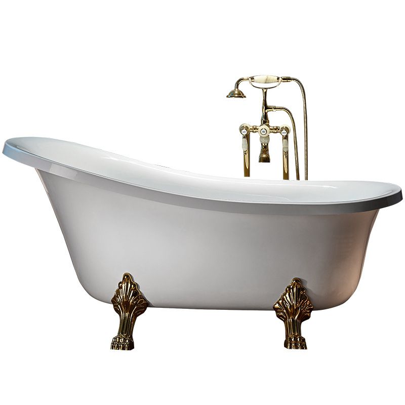 Freestanding Soaking Bath Antique Finish Modern Oval Bath Tub