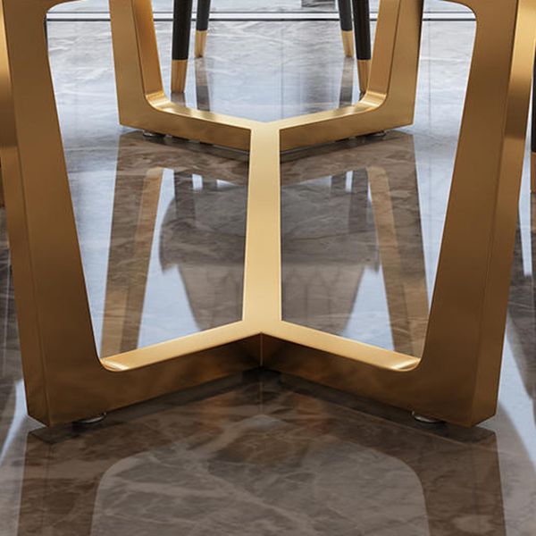 Luxury Rectangle Sintered Stone Top Dining Set 1/2/5/6/7 Pieces Dining Table with Chairs