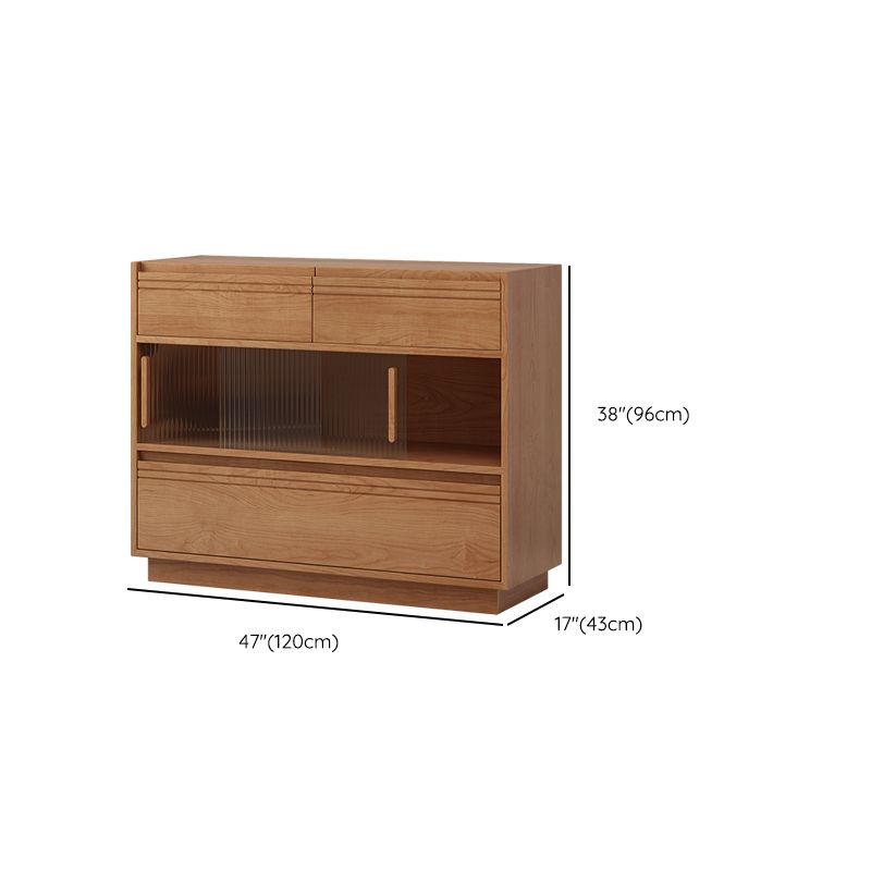 Modern Pine Wood Rectangle Kitchen Island Table for Dining Room