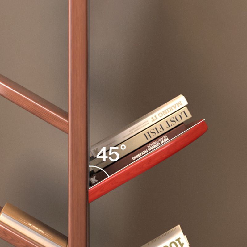 Nordic Style Open Back Bookshelf Wooden Bookcase for Study Room