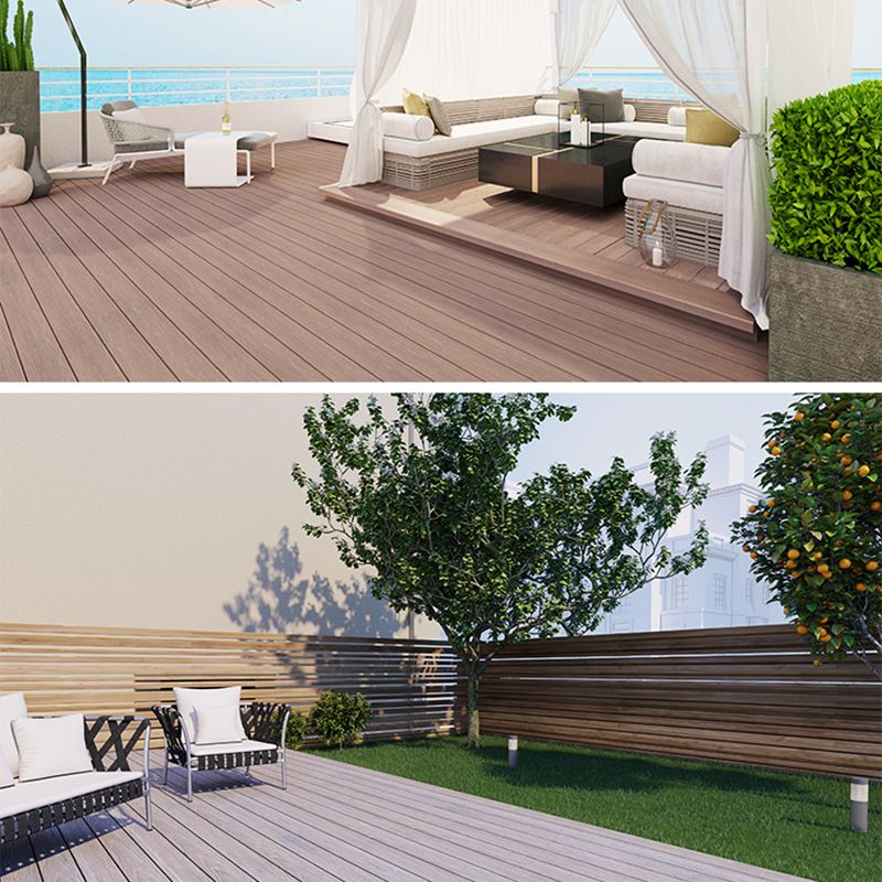 Embossed Patio Flooring Tiles Polypropylene Nailed Tile Set Floor Board